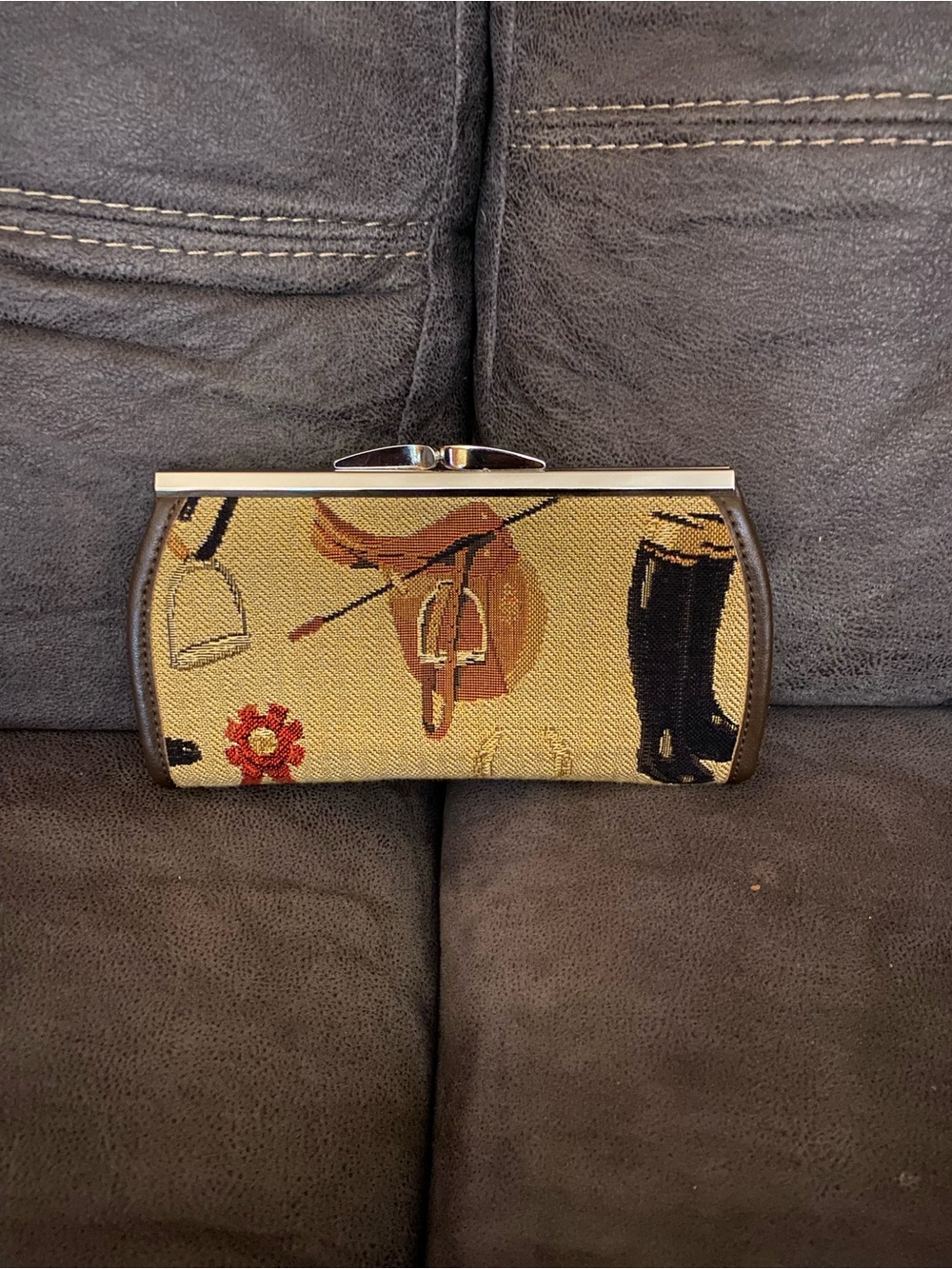 Brighton Brown Satin-Lined Clasp Coin Purse - Picture 2 of 4